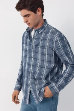 Cortefiel Camisa popel&iacute;n cuadros^Hombre Camisas