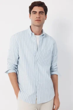 Cortefiel Camisa popelín rayas^Hombre Camisas