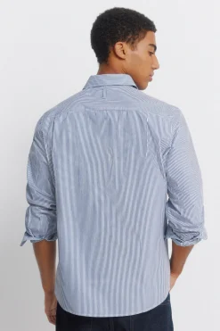 Springfield Camisa rayas bordado en bolsillo^Hombre Camisas