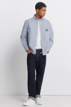 Springfield Camisa rayas bordado en bolsillo^Hombre Camisas