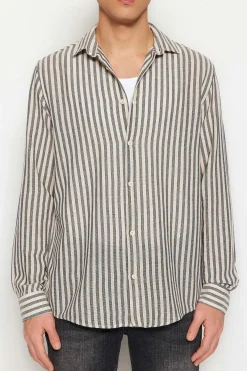 Trendyol Camisa rayas de manga larga^Hombre Camisas