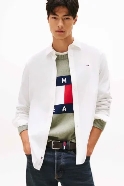 Tommy Jeans Camisa regular de popel&iacute;n^Hombre Camisas