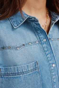 Springfield Camisa vaquera canes&uacute;^Mujer Camisas Y Blusas