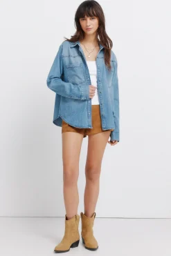 Springfield Camisa vaquera canes&uacute;^Mujer Camisas Y Blusas