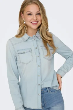 Only Camisa vaquera de manga larga^Mujer Camisas Y Blusas