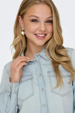 Only Camisa vaquera de manga larga^Mujer Camisas Y Blusas