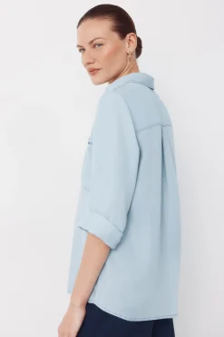 Cortefiel Camisa Vaquera Tencel^Mujer Camisas Y Blusas