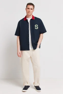 Springfield Camisa varsity manga corta^Hombre Camisas