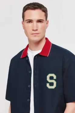 Springfield Camisa varsity manga corta^Hombre Camisas