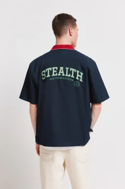 Springfield Camisa varsity manga corta^Hombre Camisas