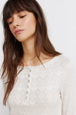 Springfield Camiseta acabado ondas^Mujer Camisetas