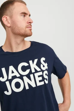 Jack & Jones PLUS Camiseta b&aacute;sica logo^Hombre Camisetas