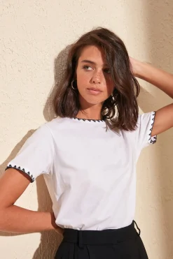 Trendyol Camiseta b&aacute;sica manga corta^Mujer Camisetas