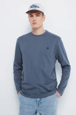 Springfield Camiseta b&aacute;sica manga larga acabado suave^Hombre Camisetas