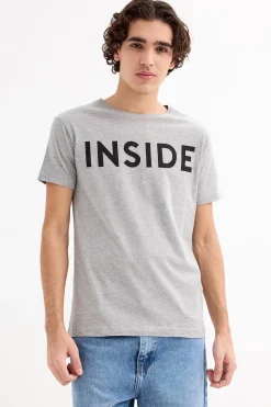 Inside Camiseta B&aacute;sica Print Logo^Hombre Camisetas