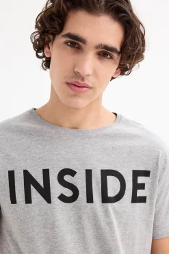 Inside Camiseta B&aacute;sica Print Logo^Hombre Camisetas