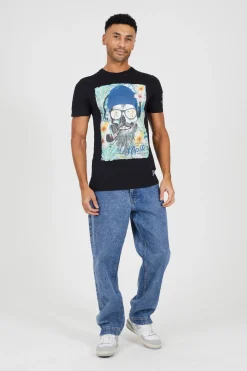 Brave Soul Camiseta calavera manga corta^Hombre Camisetas