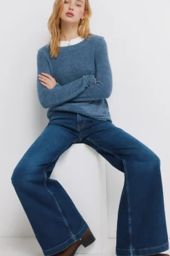 Springfield Camiseta chenilla cuello combinado^Mujer Camisetas