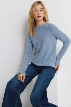 Springfield Camiseta chenilla cuello fantas&iacute;a^Mujer Camisetas