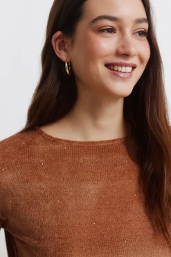 Springfield Camiseta chenilla tachas^Mujer Camisetas