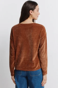 Springfield Camiseta chenilla tachas^Mujer Camisetas