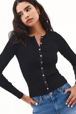 Oxxo Camiseta con botones^Mujer Basic Bar