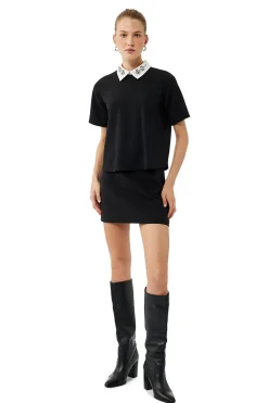 Koton Camiseta con detalle de pedrería^Mujer Camisetas