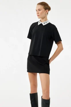 Koton Camiseta con detalle de pedrer&iacute;a^Mujer Camisetas