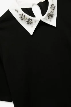 Koton Camiseta con detalle de pedrer&iacute;a^Mujer Camisetas