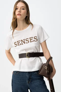 Tiffosi Camiseta con letras^Mujer Camisetas