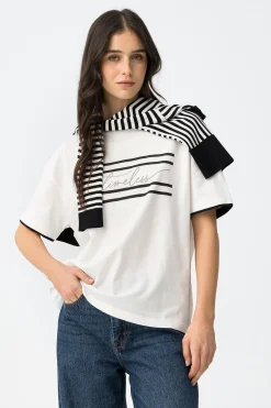 Tiffosi Camiseta con rayas^Mujer Camisetas