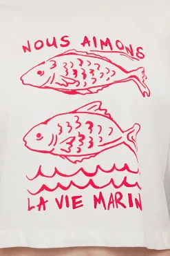 Trendyol Camiseta corta texto^Mujer Camisetas