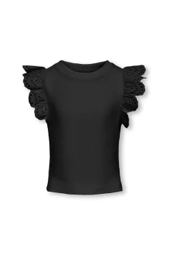 Only Girls Camiseta de canal&eacute; con volantes bordados^Niños Camisetas