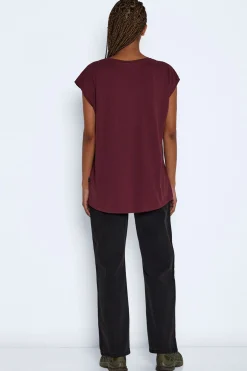 Noisy May Camiseta de manga corta con cuello redondo^Mujer Camisetas|Basic Bar