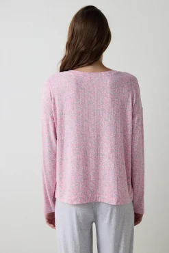 Penti Camiseta de pijama de manga larga con estampado floral^Mujer Pijamas
