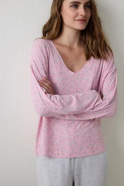 Penti Camiseta de pijama de manga larga con estampado floral^Mujer Pijamas