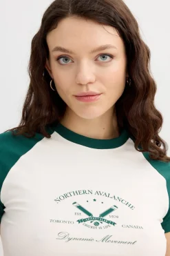 Inside Camiseta deportiva crop^Mujer Camisetas