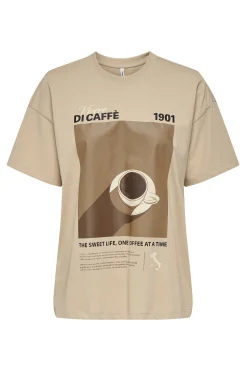 Only Camiseta dibujo frontal^Mujer Camisetas