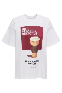 Only Camiseta dibujo frontal^Mujer Camisetas