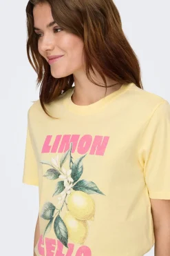 Only Camiseta dibujo frontal^Mujer Camisetas