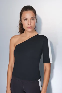 Dash and Stars Camiseta escote asim&eacute;trico bicolor^Mujer Deporte