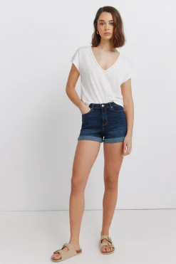 Springfield Camiseta escote uve lace^Mujer Camisetas