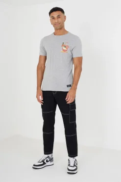 Brave Soul Camiseta estampada en espalda^Hombre Camisetas