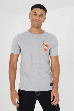 Brave Soul Camiseta estampada en espalda^Hombre Camisetas