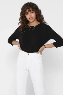 Only Camiseta fluida de manga media^Mujer Basic Bar