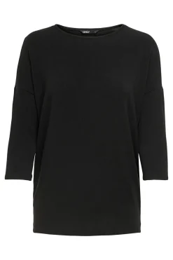 Only Camiseta fluida de manga media^Mujer Basic Bar