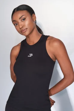 Dash and Stars Camiseta halter algodón canalé^Mujer Deporte