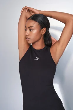 Dash and Stars Camiseta halter algodón canalé^Mujer Deporte