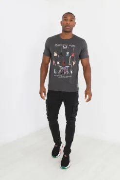 Brave Soul Camiseta instrumentos musicales^Hombre Camisetas