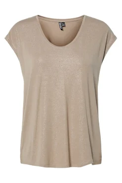 Pieces Camiseta lurex escote^Mujer Camisetas